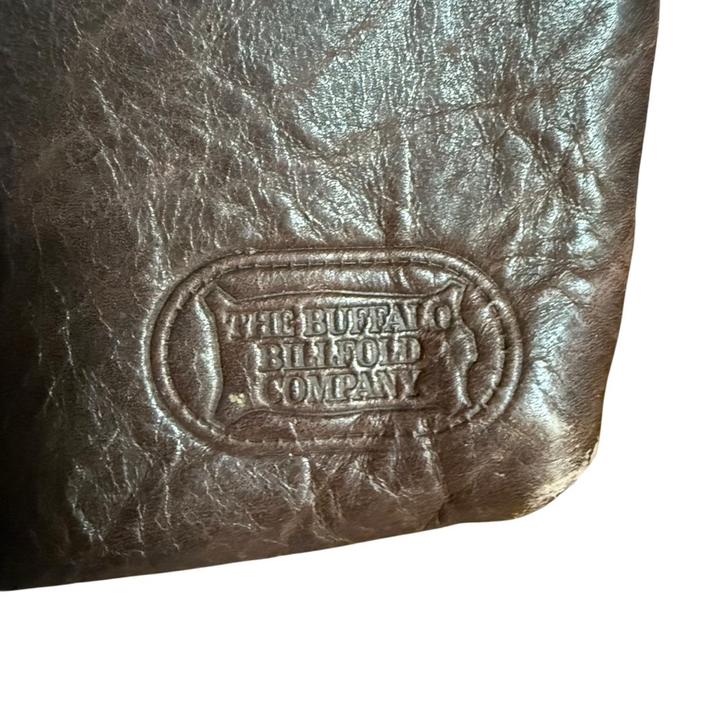 The Buffalo Billfold Company Vintage Leather Crossbody Bag small purse classic - Picture 3 of 13